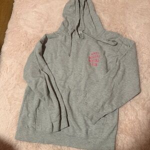 Anti Social Social Club Heather Gray Pullover Hoodie with Black Text